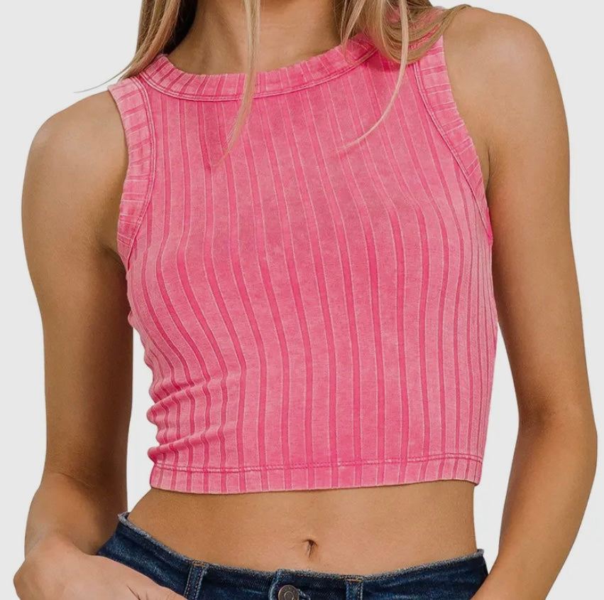 ribbed crop tank
