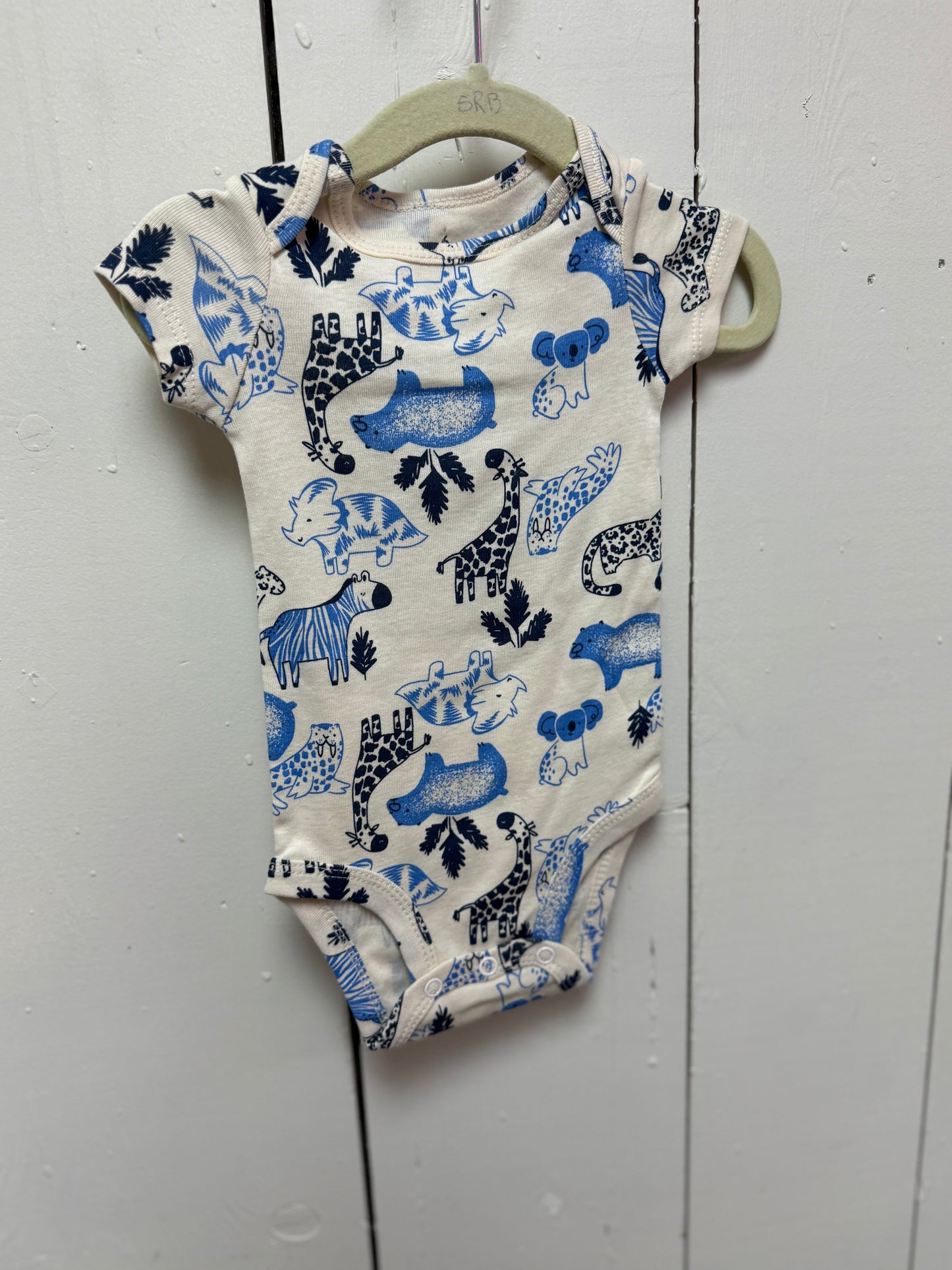 blue zoo animal onesie
