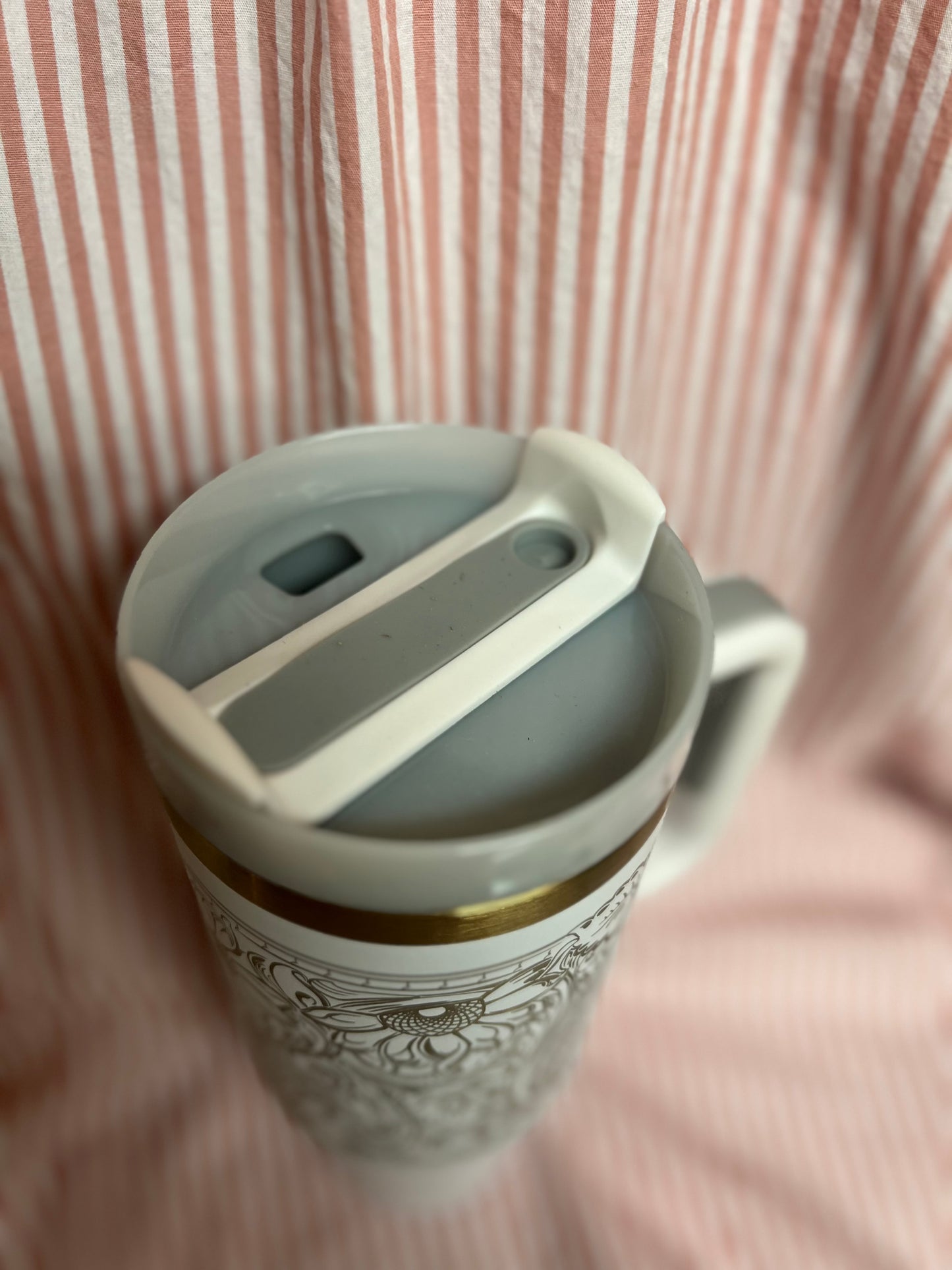 white tooled tumbler