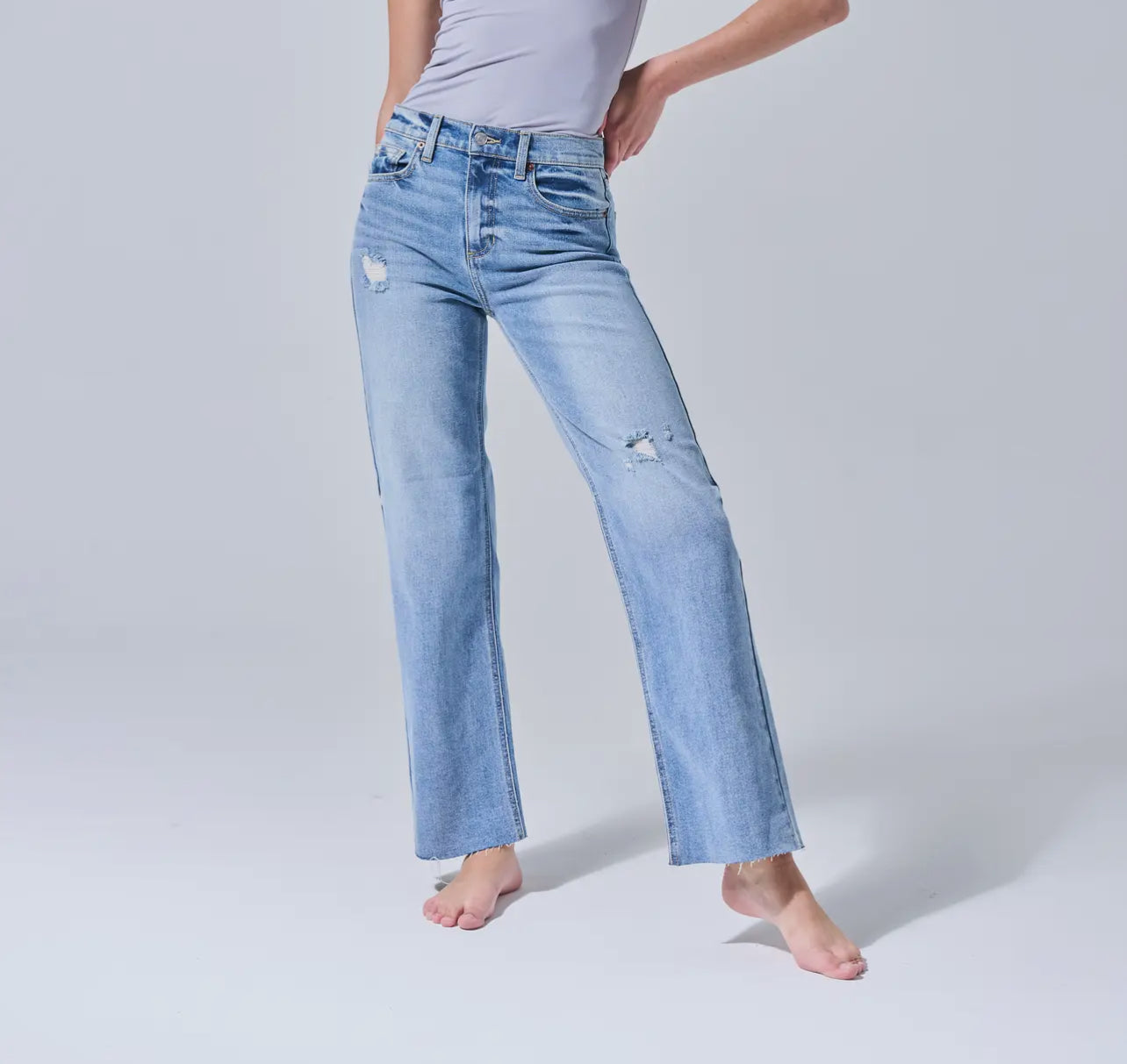 High Rise comfort stretch sneak peak jeans
