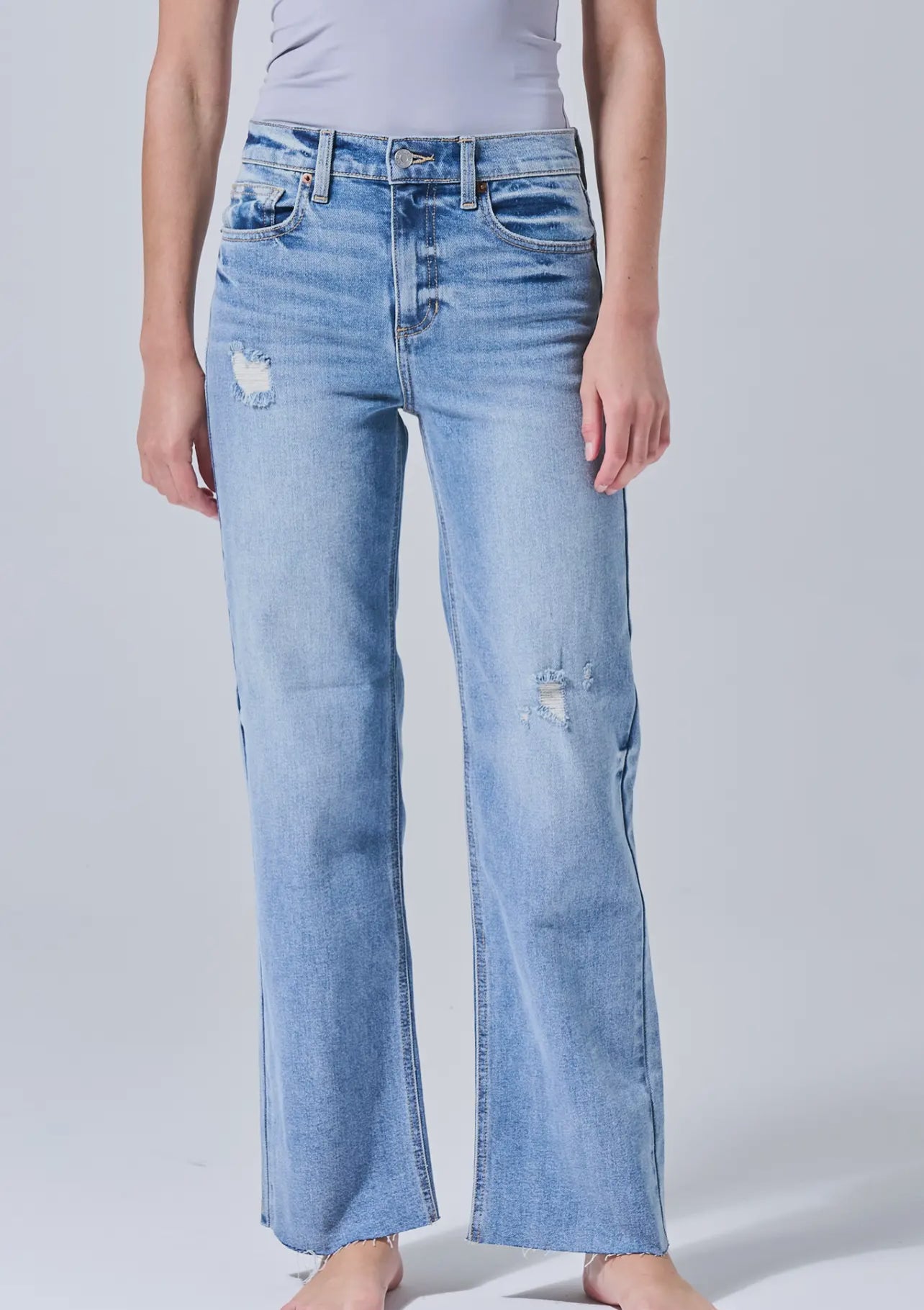 High Rise comfort stretch sneak peak jeans