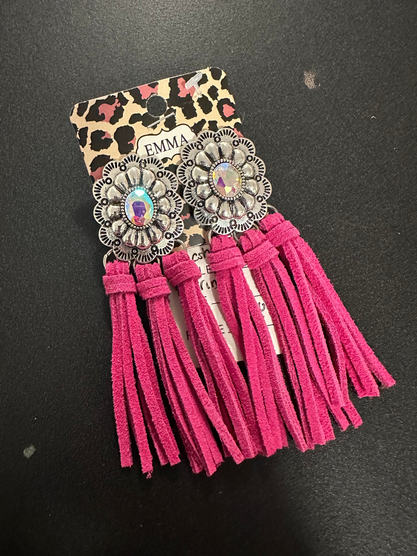 Tassel concho earrings