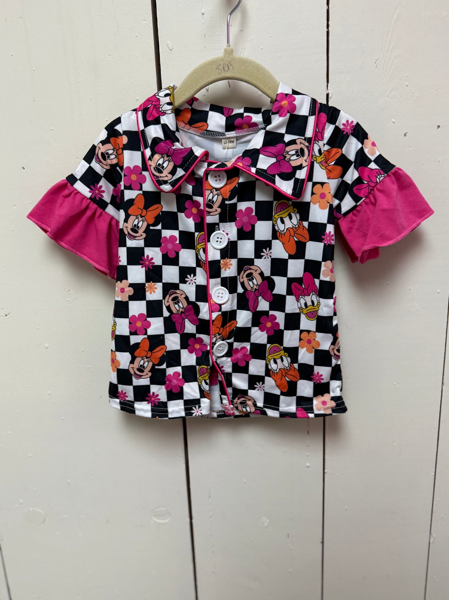 mickey mouse checkered set