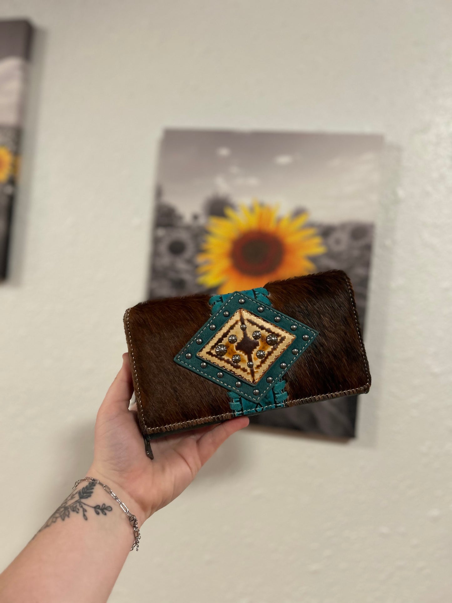 Aztec Cowhide Wallet