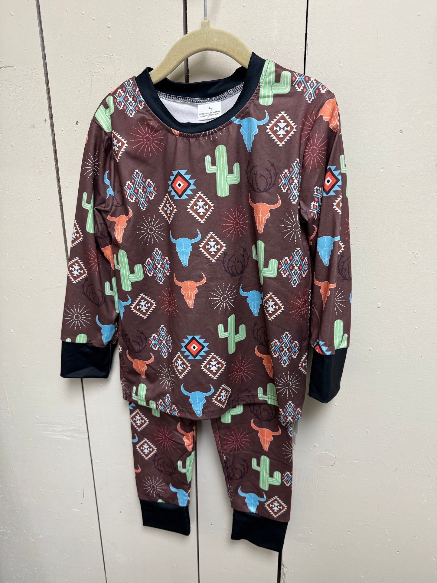 brown pj set