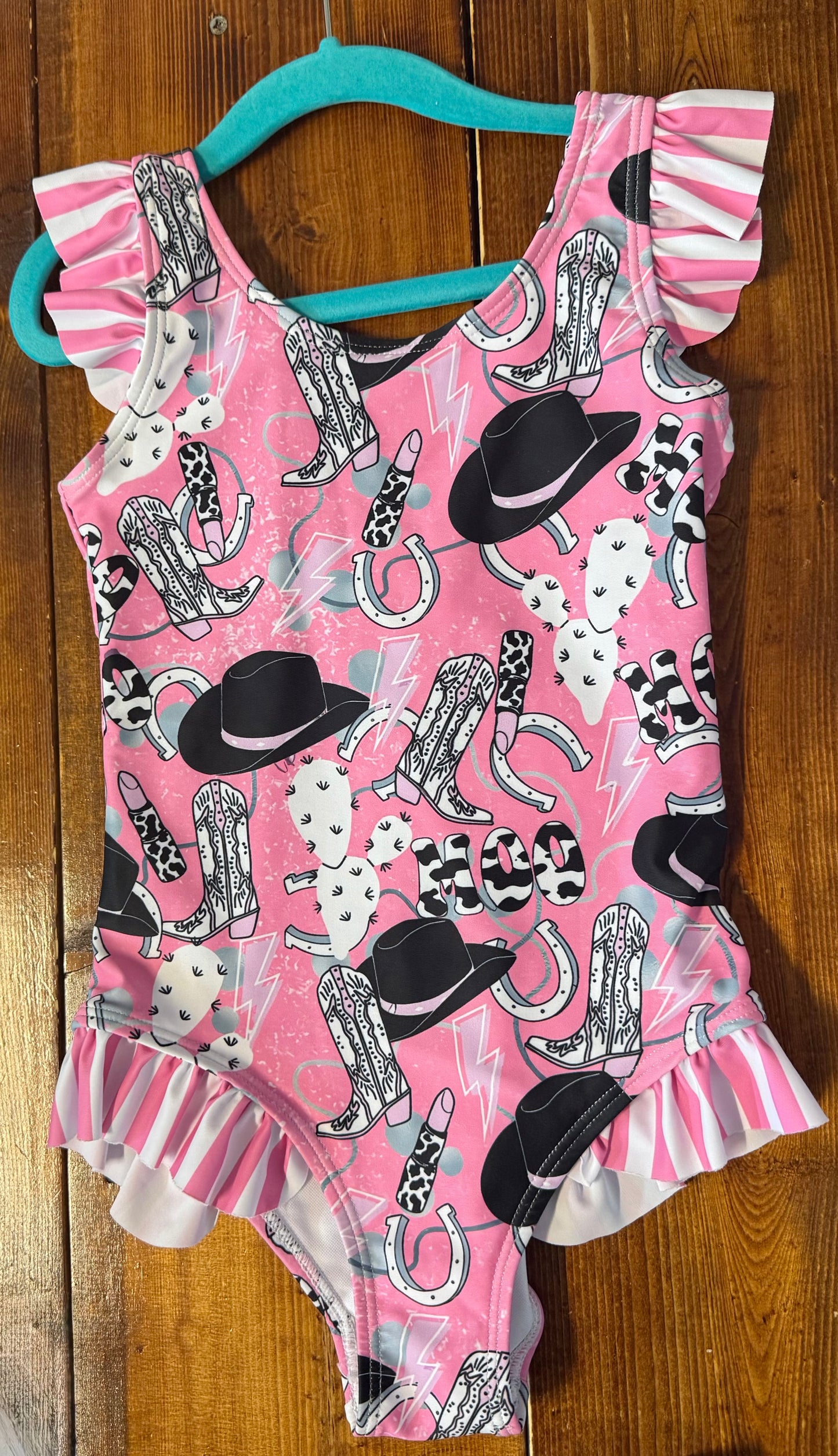 western pink swimsuit