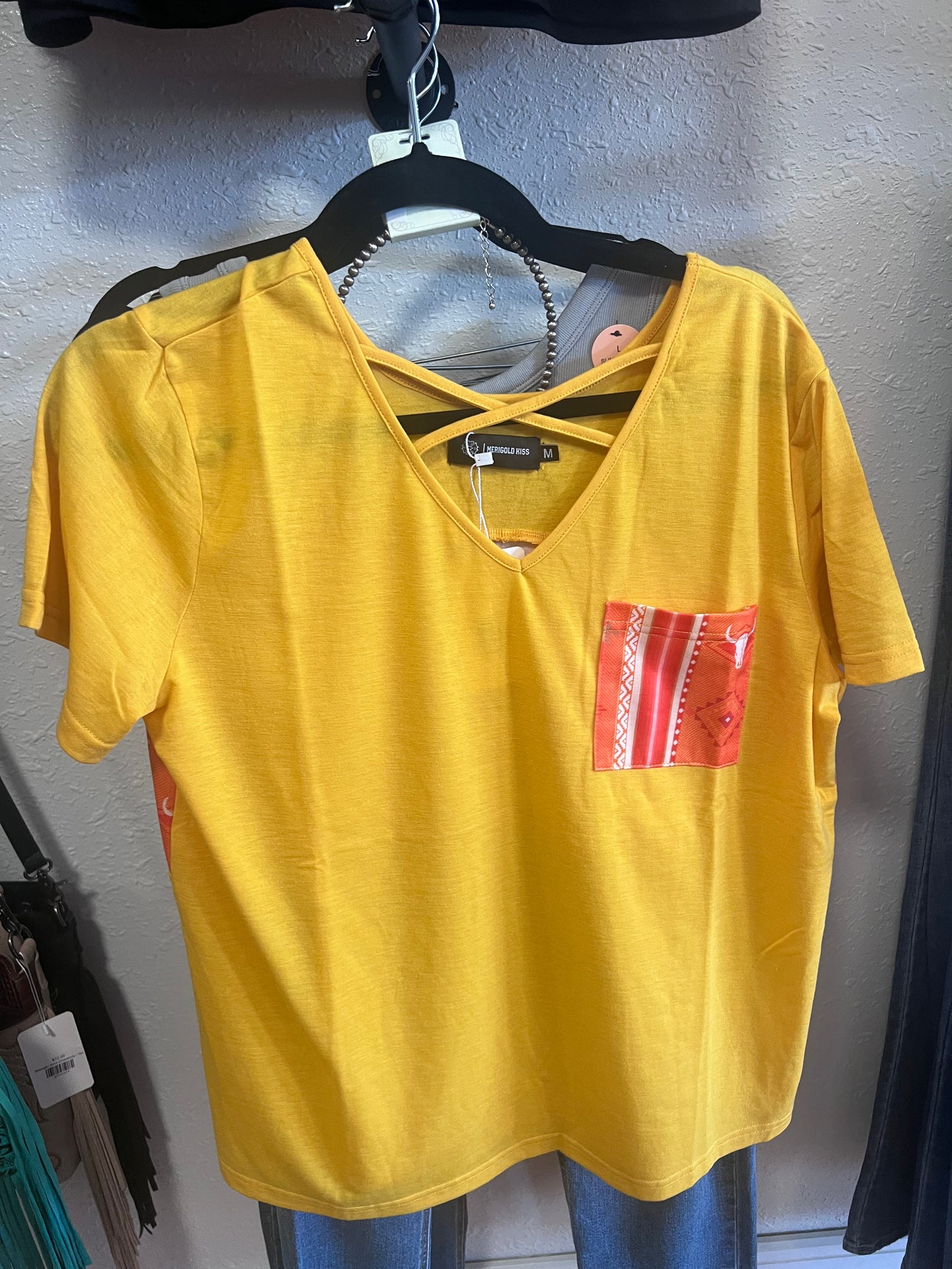 mustard skull top