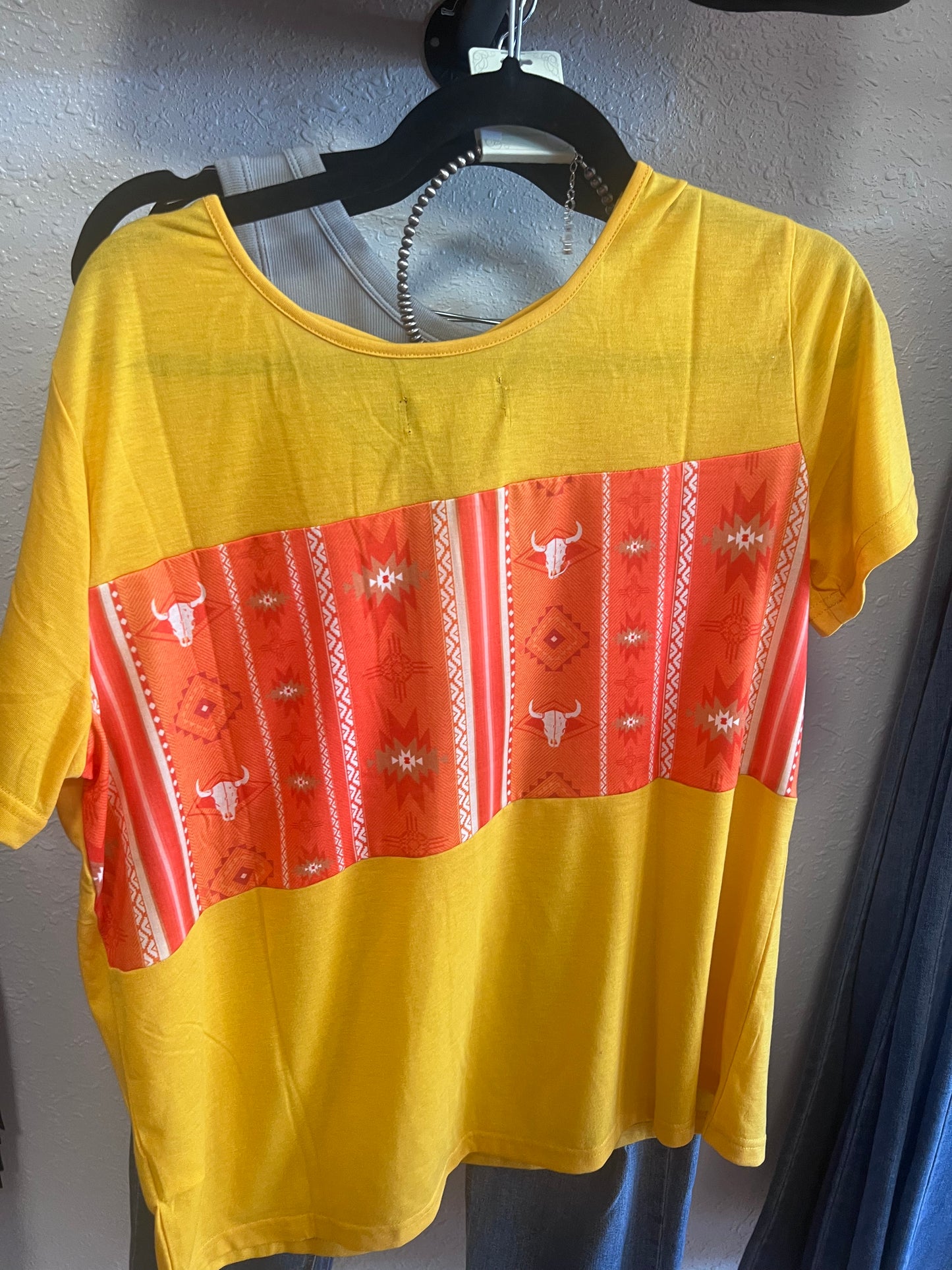 mustard skull top