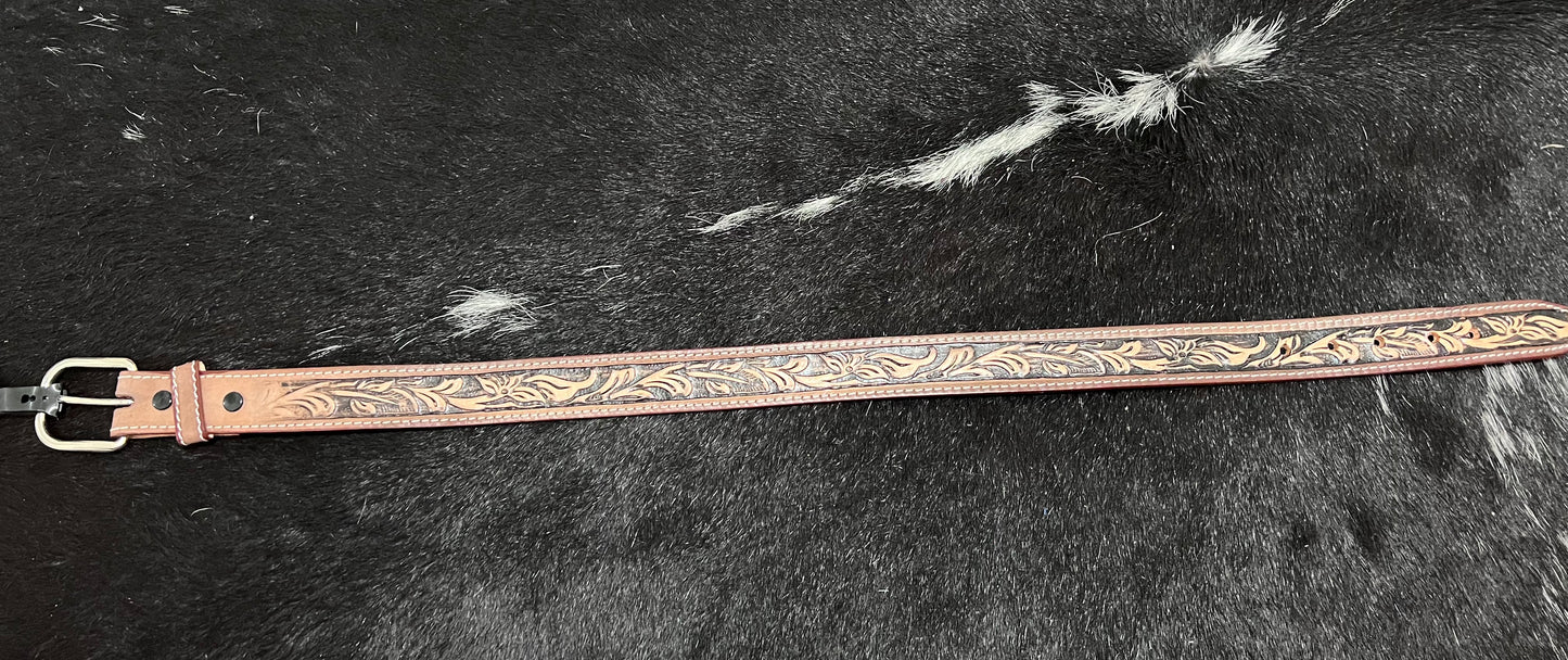 tooled brown belt