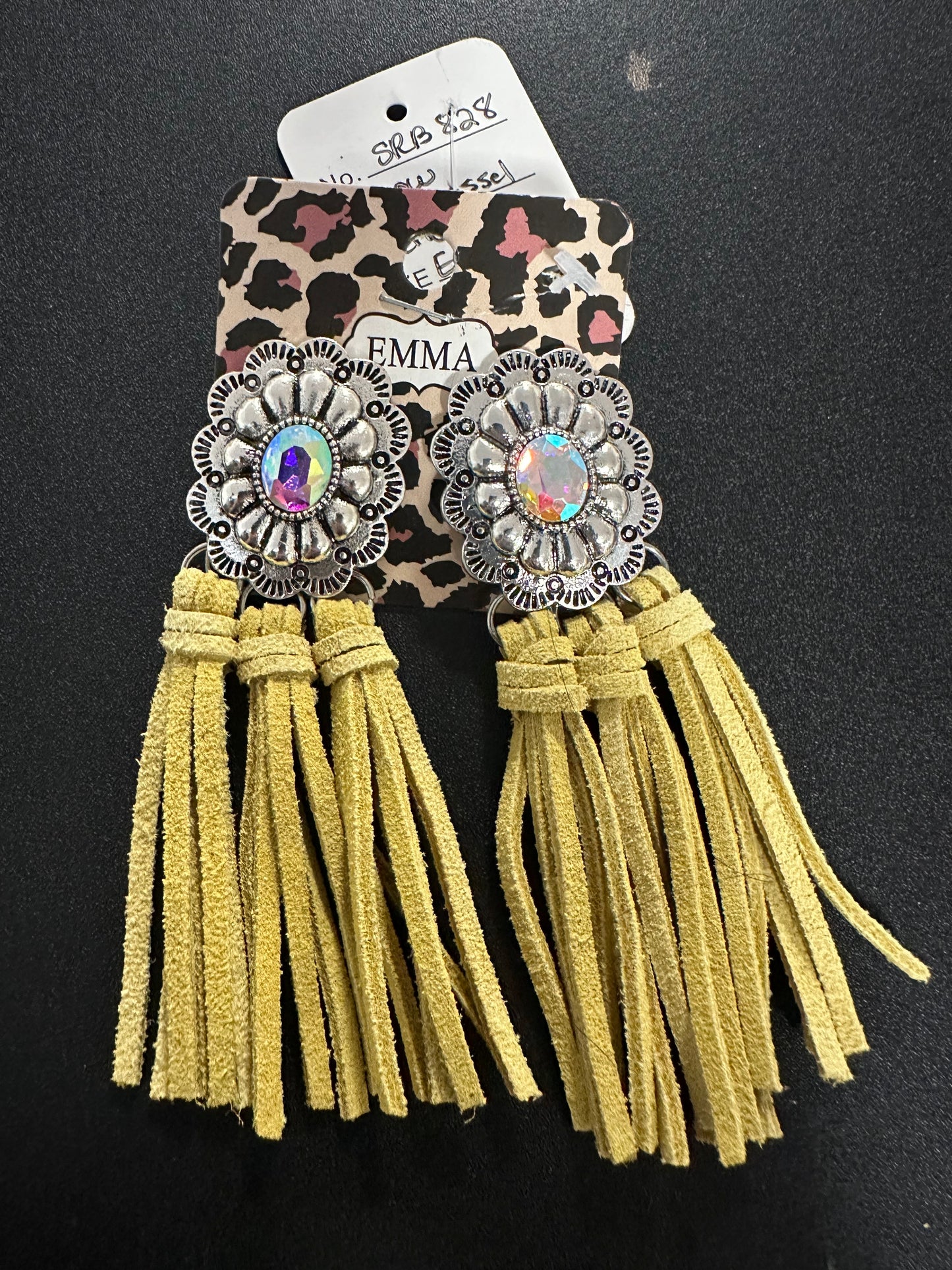 Tassel concho earrings