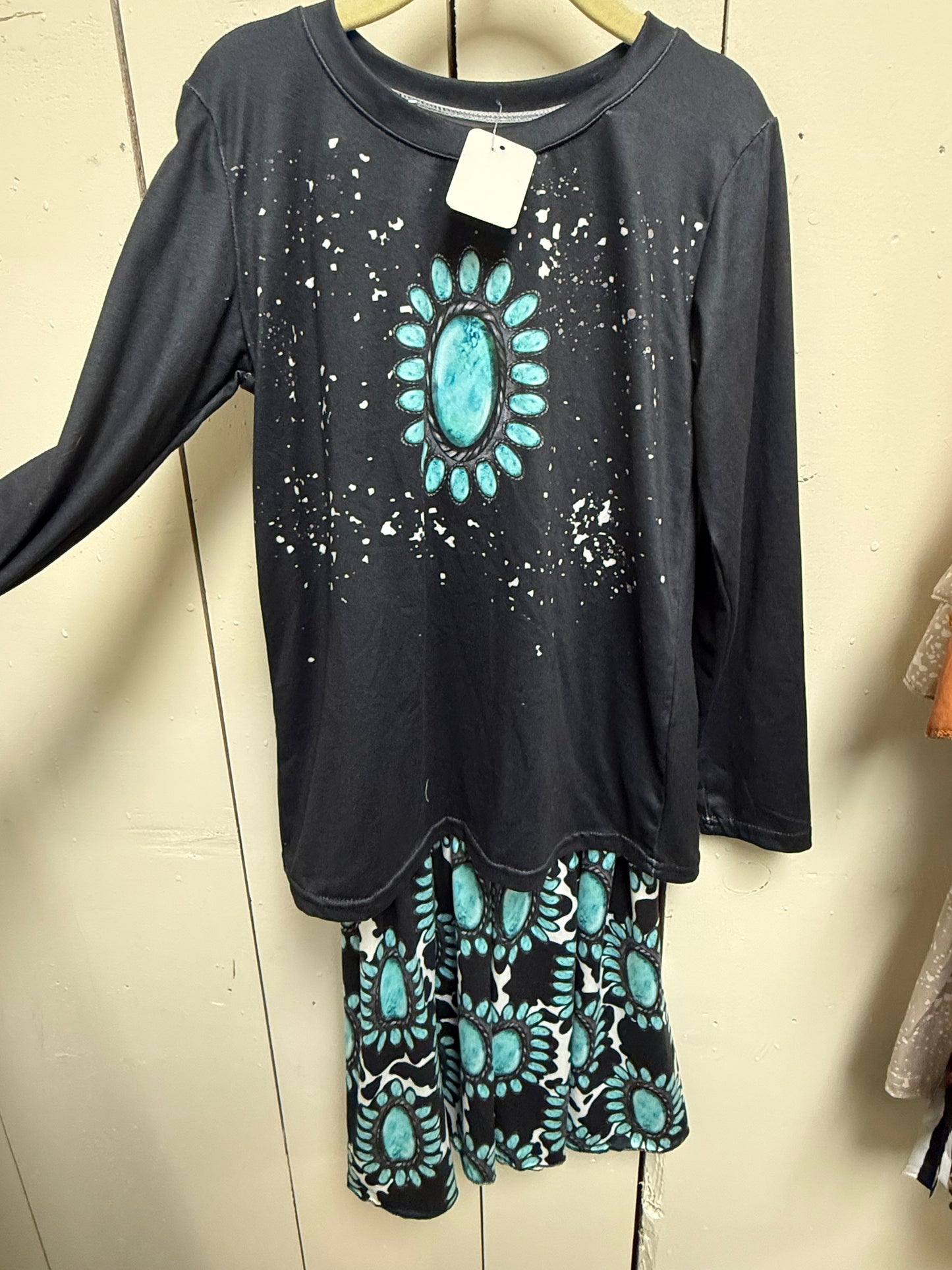 turquoise cluster bell set
