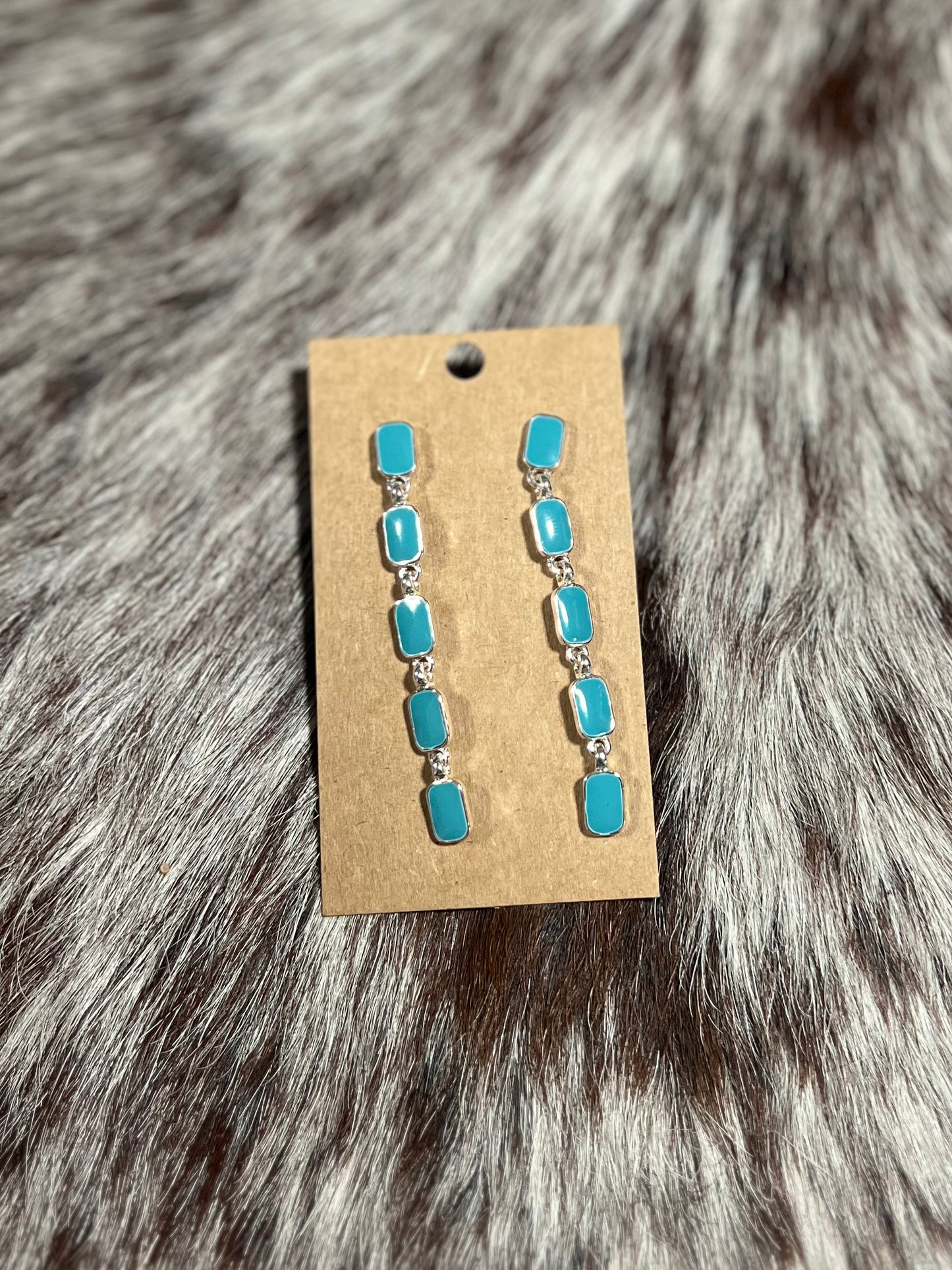 stone dangle earrings