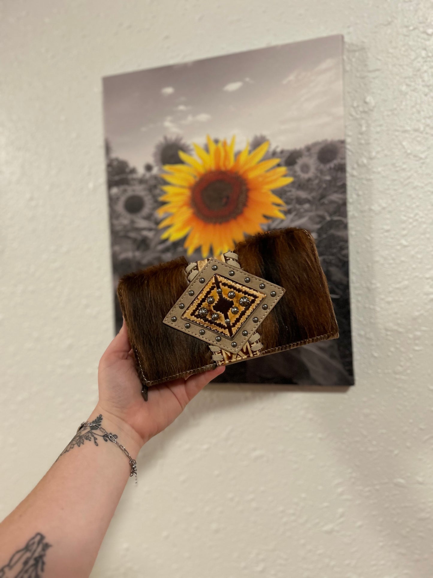 Aztec Cowhide Wallet