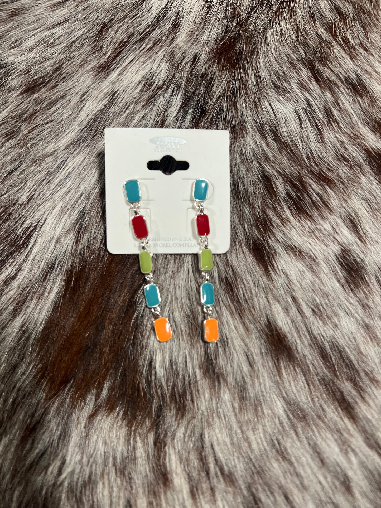 stone dangle earrings