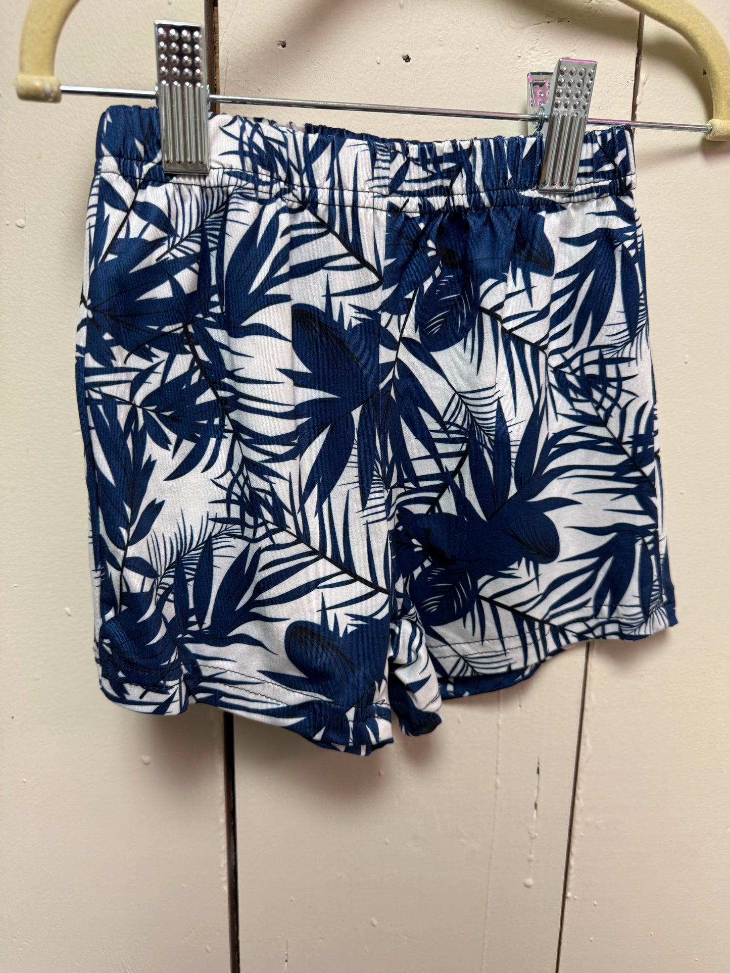 blue leaf short set
