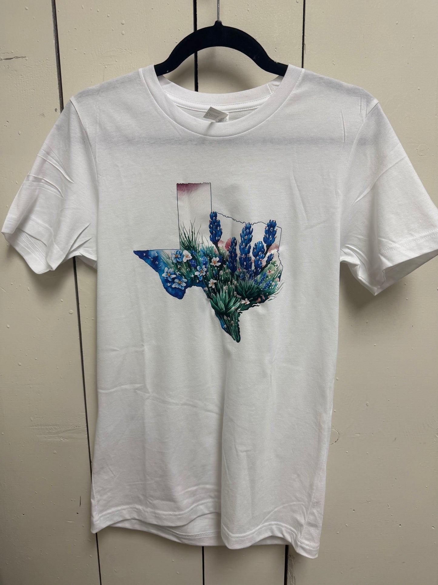 White texas bluebonnet t-shirt