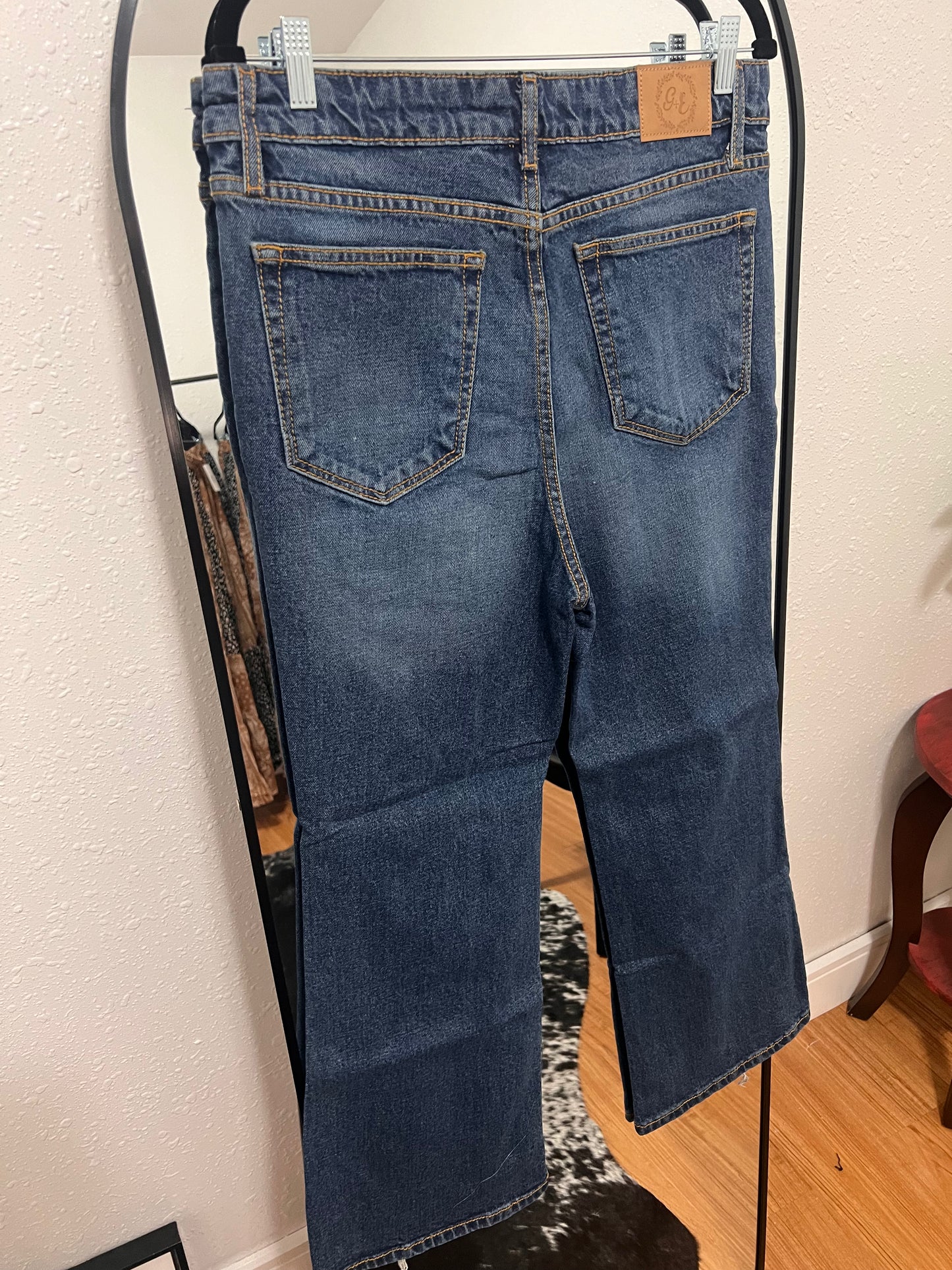 ripped wide leg jeans