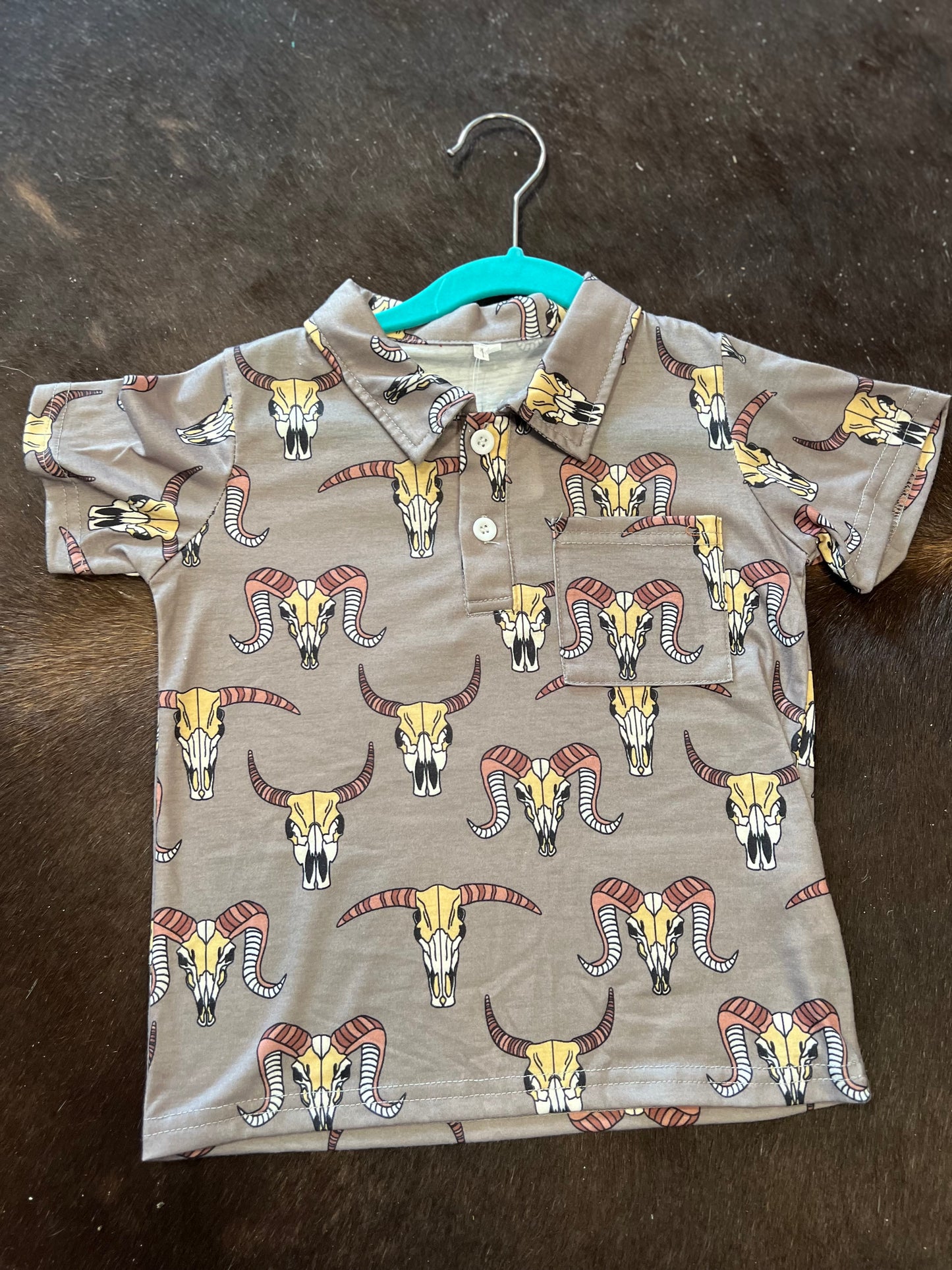 Cow Skull Button Up