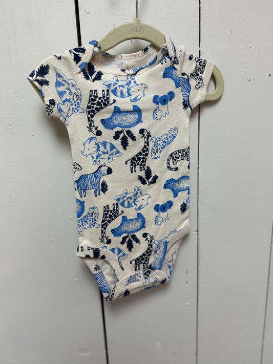 blue zoo animal onesie