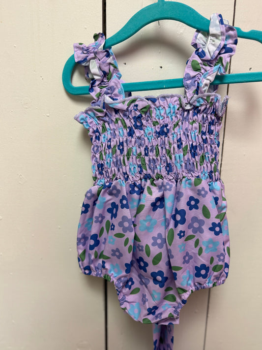 purple flower spring onesie