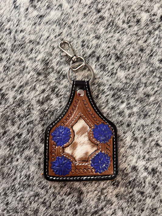 Four purple flower keychain