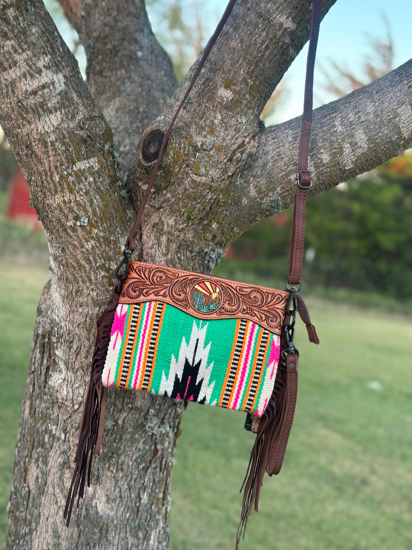 Genuine Leather Crossbody / wristlet