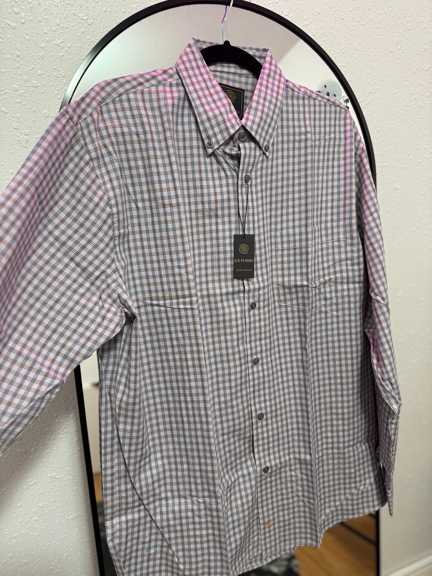 fall square long sleeve men’s button up