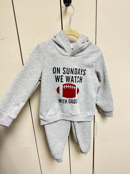 sundays we watch football with daddy set