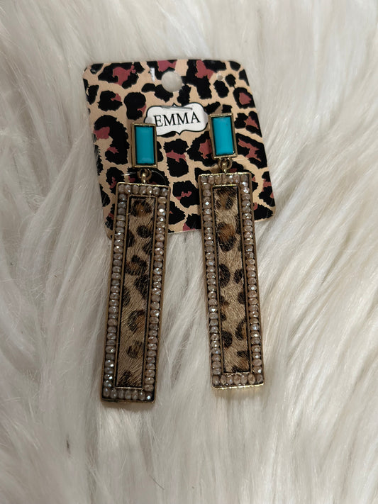 Turquoise and animal print