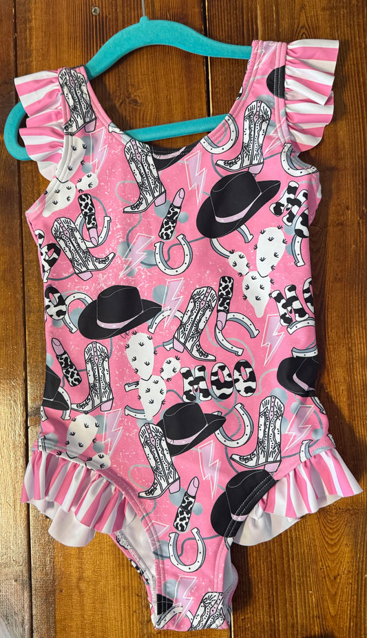 western pink swimsuit