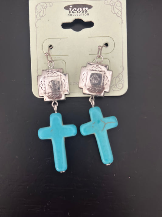 Chunky Turquoise Cross