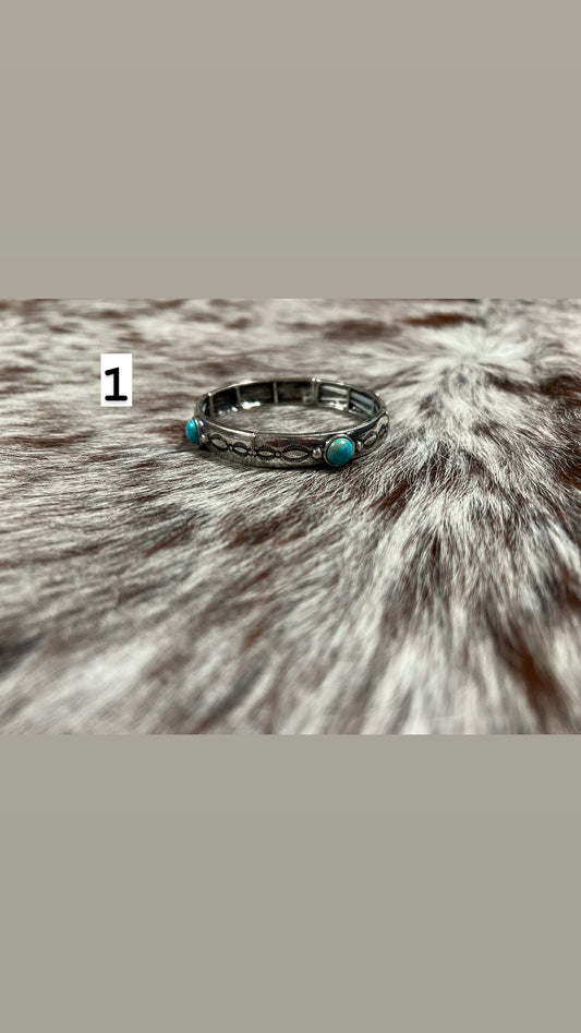 stretch stacker cuff turquoise