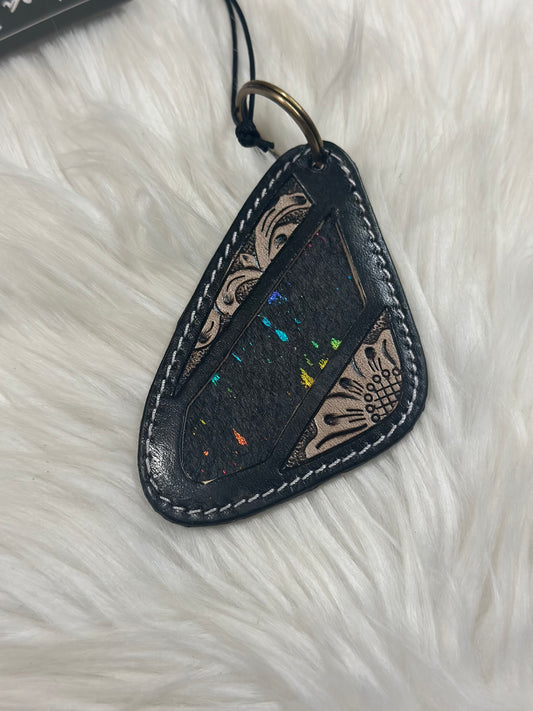Colored Cowhide Keychain