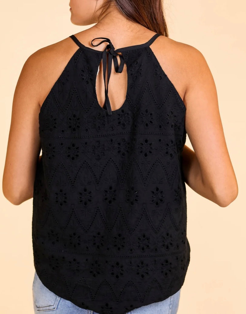 black lace tank