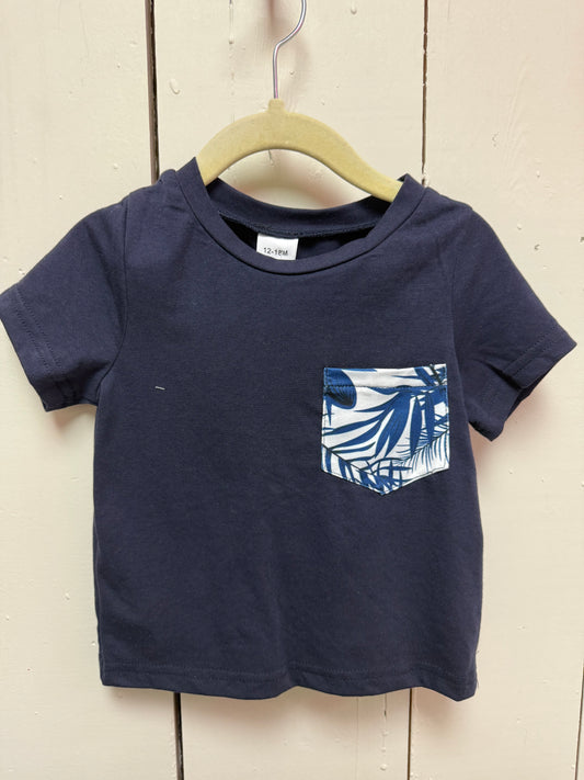 blue leaf short set