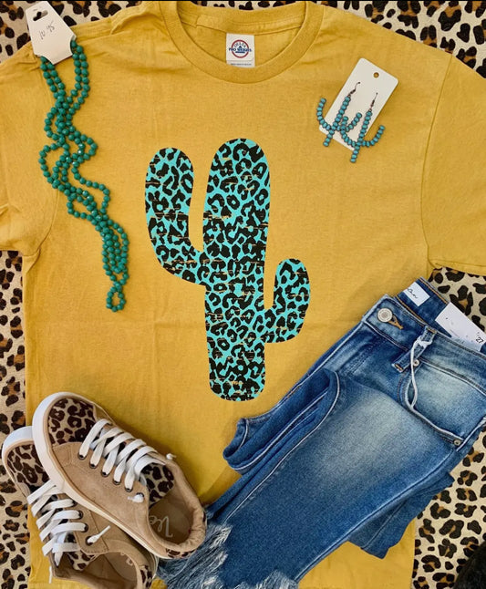 mustard cactus tee