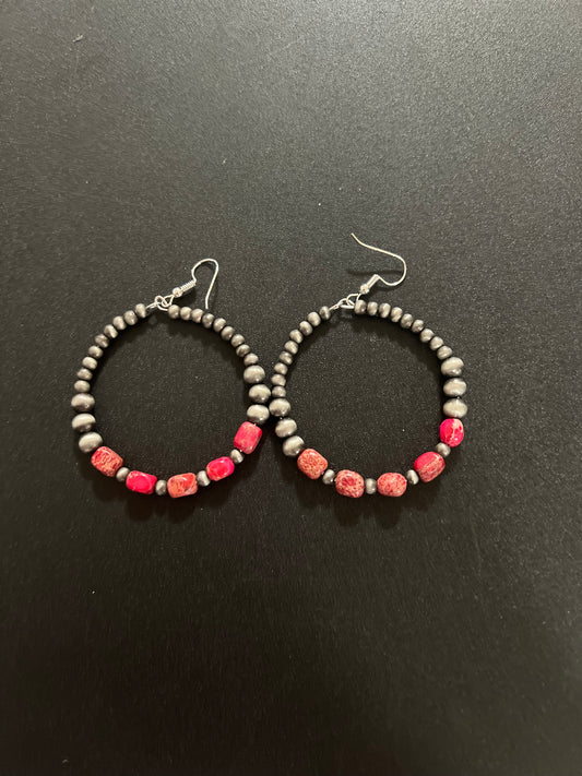 red earrings