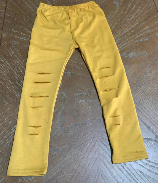 Mustard Ripped Tights