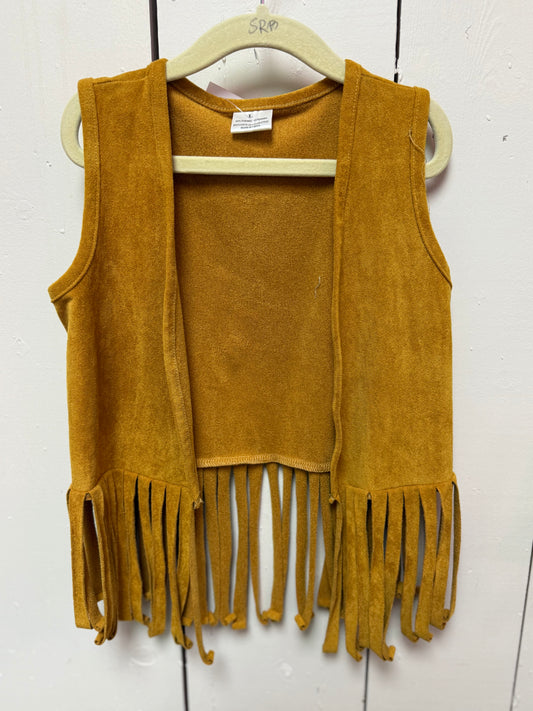 yellow fringe vest