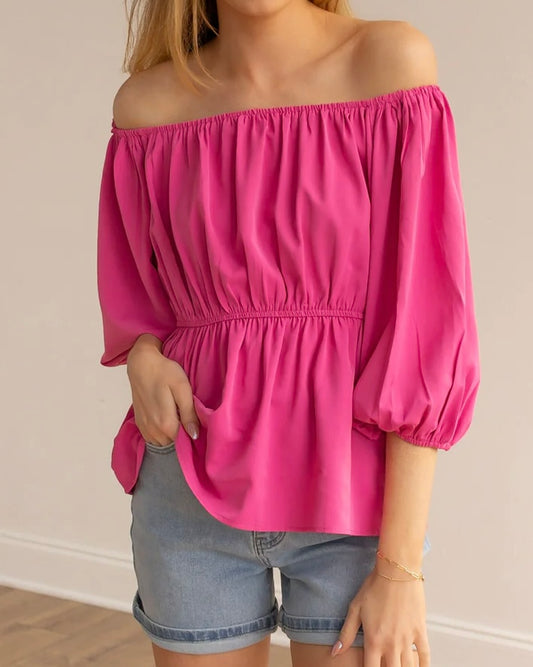 pink flow blouse
