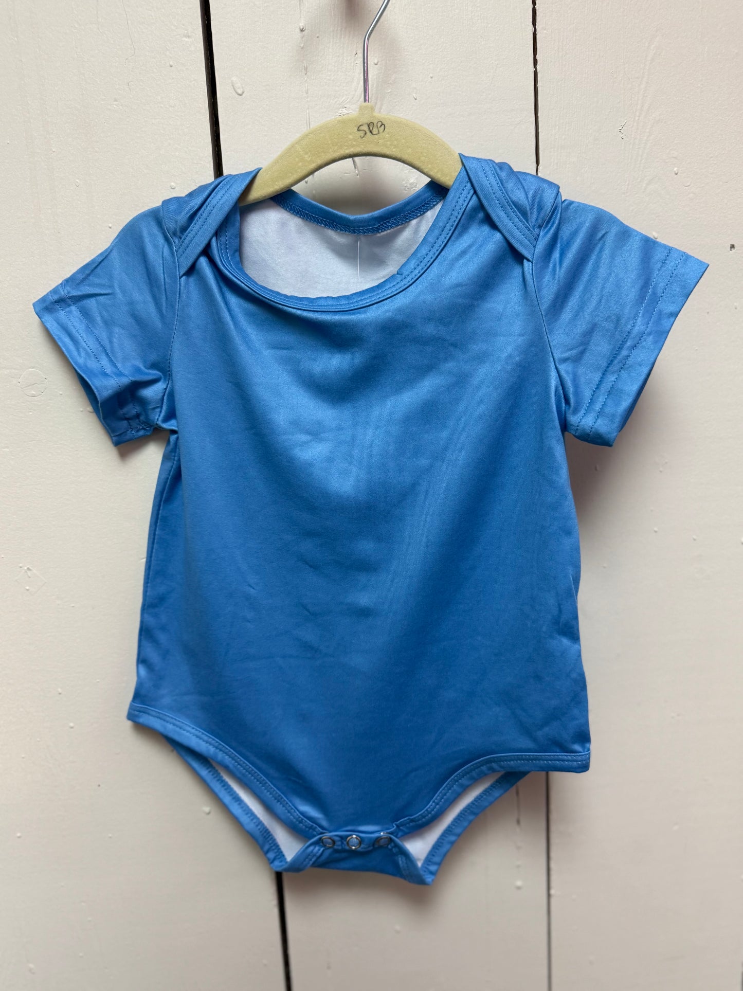 plain blue onesie