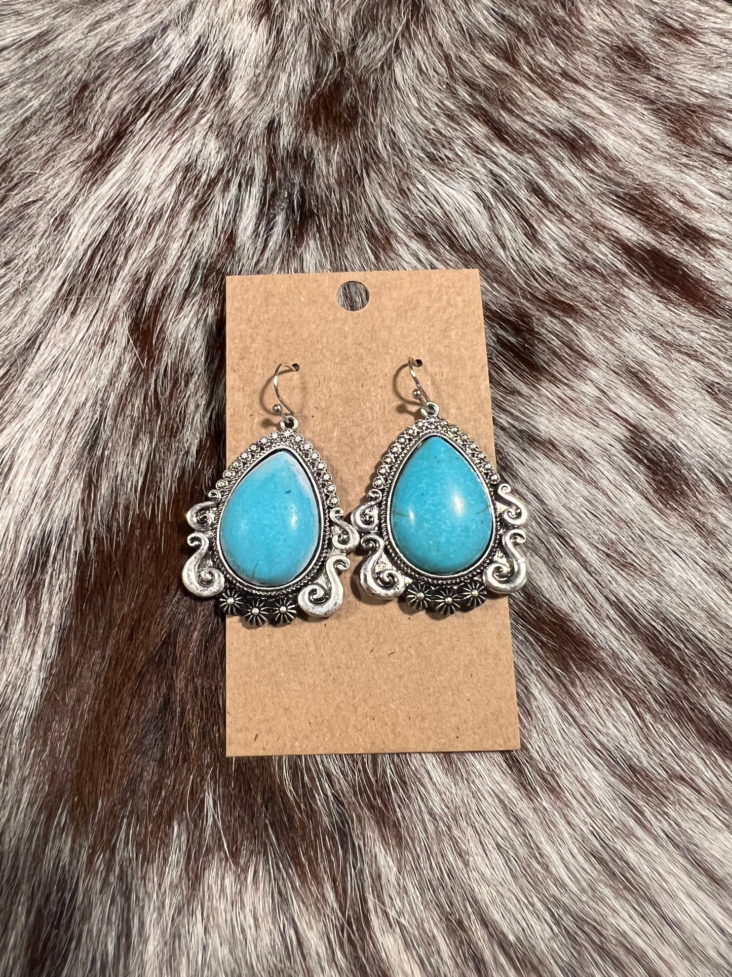 ￼ turquoise mirror earring