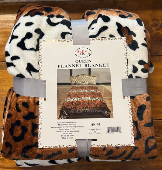 leopard print queen blanket
