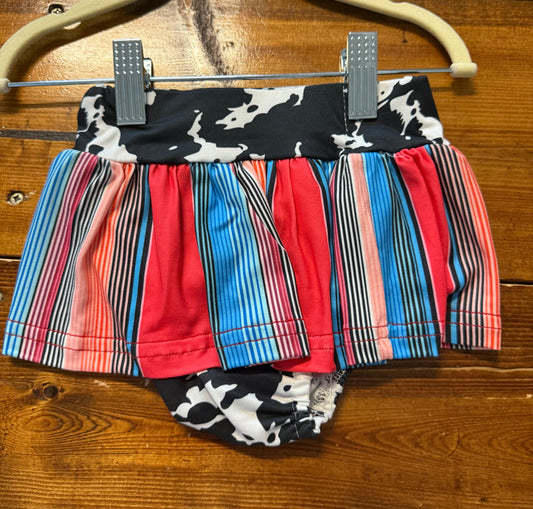 off shoulder cow print and serape set