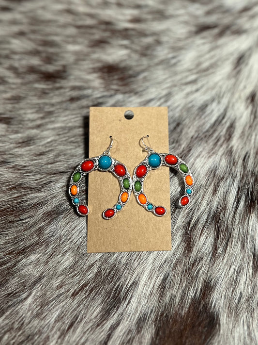 colorful stone earring