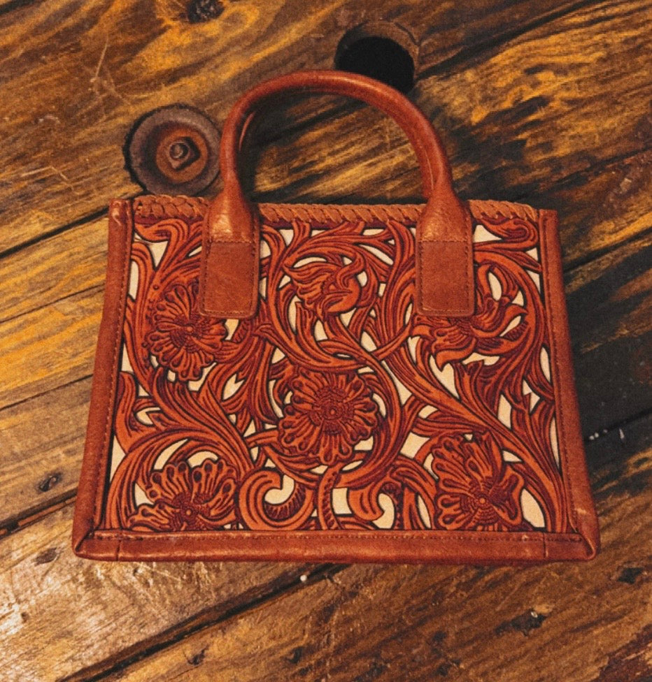 small tooled purse