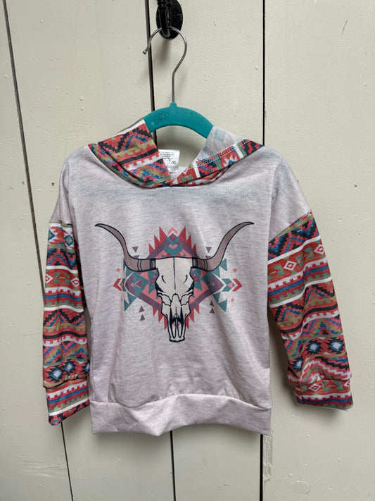 kids aztec long horn hoodie