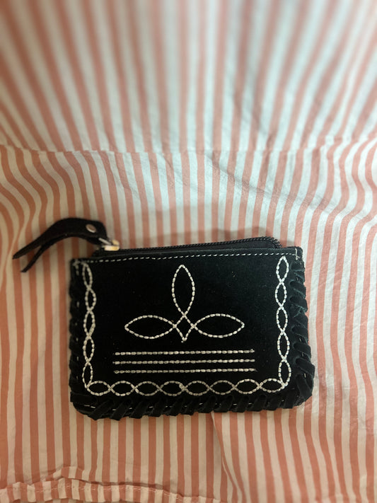 boot stitch card holder/coin purse