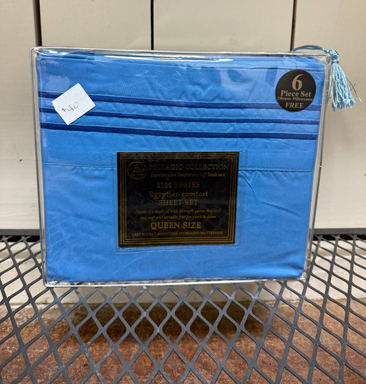 bright blue queen sheets