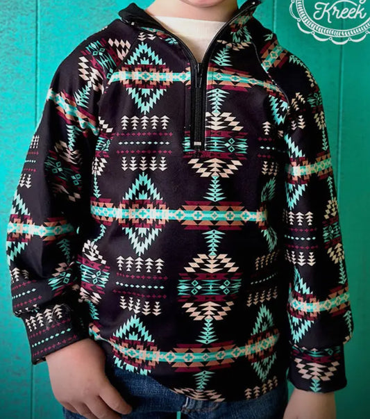 aztec kids pullover